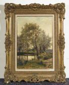 BOULARD Auguste I 1825-1897,Bäume am Teich.,Galerie Koller CH 2007-03-20