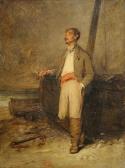 BOULARD Auguste I 1825-1897,Jeune marin fumant,Aguttes FR 2013-09-26