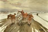 BOULATOFF 1900-1900,Troika auf winterlichem Feldweg,Reiner Dannenberg DE 2011-03-25