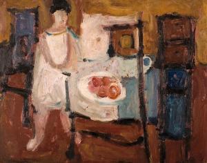 boulgoura eva 1917-2000,Woman in an interior,Sotheby's GB 2007-12-13