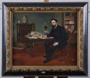BOULINEAU Abel 1839-1934,Portrait du Docteur SAINT HILAIRE dans son bureau,Adjug'art FR 2020-10-20