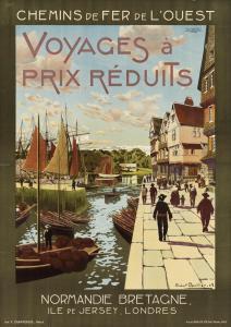 BOULLIER Robert,VOYAGES À PRIX RÉDUITS / NORMANDIE BRETAGNE,1905,Swann Galleries 2017-10-26