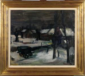 BOULMANT Georges 1914-2004,Paysage enneigé,Galerie Moderne BE 2016-02-23