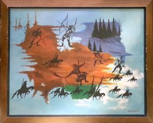 BOUQUET H,Native American Battle Scene,1955,Ro Gallery US 2014-12-11