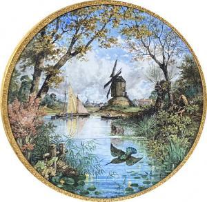 BOUQUET Michel 1807-1890,Paysage au moulin,Boisgirard - Antonini FR 2022-08-07
