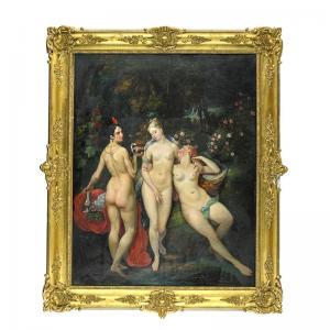 BOURDET Jules Joseph 1799-1869,"The Three Graces,",1832,Rago Arts and Auction Center US 2015-04-17