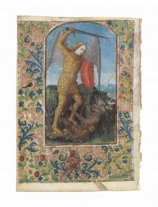 BOURDICHON JEAN 1457-1521,ST MICHAEL VANQUISHING THE DEVIL,Christie's GB 2015-01-28