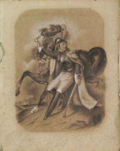 BOURDIN A,Cavalier à pied,1868,Loizillon FR 2021-01-19