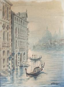BOURGEOIS André 1900-1900,Venise, sur le Grand Canal,Millon & Associés FR 2021-01-19