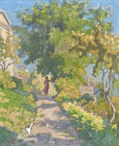 BOURGEOIS BORGEX Louis 1873-1959,The garden path,Christie's GB 2015-05-19