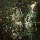 BOURGEOIS Denis 1938,Tropical forest with natives,Shapiro AU 2010-10-27