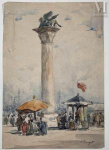 BOURGET Camille 1861-1924,Vue de Venise,Millon & Associés FR 2024-02-08