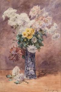 BOURGOIN Marie Désiré 1839-1912,Bouquet de fleurs,Marambat-Camper FR 2017-12-14