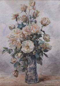 BOURGOIN Marie Désiré 1839-1912,Bouquet de roses,Hotel Des Ventes Mosan BE 2020-09-23