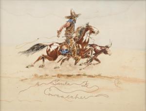 BOURKE George King 1858-1930,A Santa Fe Cowcatcher,John Moran Auctioneers US 2017-01-24