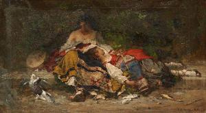 BOURLARD Antoine Joseph 1826-1899,La sieste,1875,Horta BE 2016-05-23