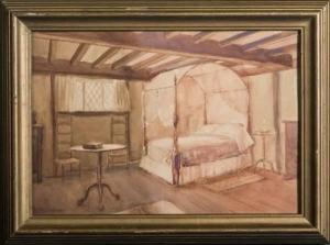 BOURNE Gertrude 1868-1962,Bedroom inte,1868,McInnis US 2008-10-19