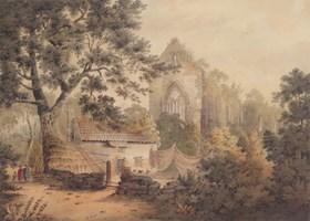 BOURNE James C 1845-1898,A ramshackle house by a ruined Abbey,1820,Woolley & Wallis GB 2017-03-15