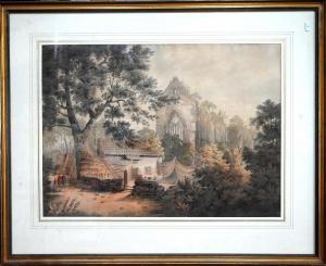 BOURNE James, Rev. 1773-1854,A ramshackle house by a ruined Abbey,Andrew Smith and Son GB 2023-01-14