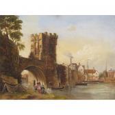 BOURNE John Cooke,The old Welsh Bridge, Shrewsbury,19th Century,Woolley & Wallis 2018-09-11