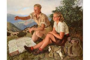 BOURNE John Frye 1912-1991,The Hikers,Tennant's GB 2015-05-16