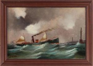 BOURNE Joseph 1740-1808,steamer ship,19th/20th century,South Bay US 2020-08-22