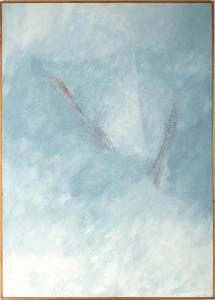 BOURQUIN Cyril 1930,Composition en bleu,1986,Dogny Auction CH 2015-12-01
