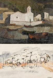 bourquin 1930,Le port,Dogny Auction CH 2017-06-13