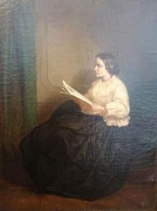 BOURSON Amedee 1833-1905,Jeune femme lisant,Piasa FR 2008-12-12