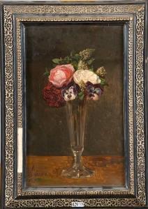 BOURSON Amedee 1833-1905,Vase de fleurs,VanDerKindere BE 2013-06-18