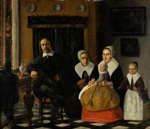 BOURSSE Esaias 1631-1672,Portrait of a family in an interior,Sotheby's GB 2021-04-28