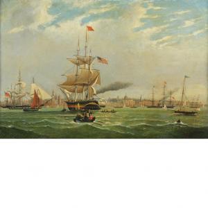 BOUSFIELD H 1800-1800,American Merchant Ship in the Port of Liverpool,1855,William Doyle 2010-04-13