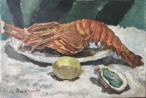 BOUSSINGAULT Jean Louis 1883-1943,Nature morte à la langouste,1942,Etienne de Baecque FR 2023-01-27