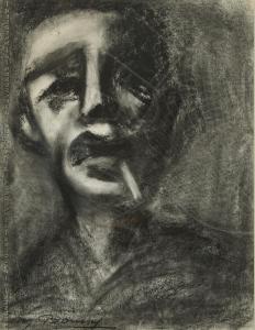 BOUSSY Michel 1926-1999,Portrait de fumeur,Mercier & Cie FR 2023-03-04