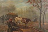 BOUTER Pieter Adrianus 1887-1968,Woodview with farmers at work,Bernaerts BE 2010-02-08