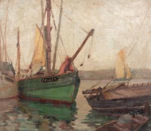 BOUTEROLLE Maurice 1900-1900,Bateau de pêche au port,Neret-Minet FR 2016-10-28