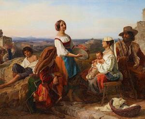 BOUTERWEK Friedrich 1806-1876,Shepherds Making Music in Campagna,Van Ham DE 2015-11-13
