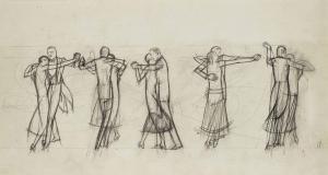 BOUTET DE MONVEL Bernard 1881-1949,Etudes de couple dansant: Le tango,Christie's GB 2018-03-21