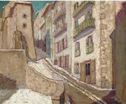 BOUTHÉON Charles 1877-1949,Briançon sous la neige,Christie's GB 2005-07-20