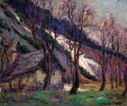 BOUTHÉON Charles 1877-1949,Landscape with houses,Nagyhazi galeria HU 2021-11-28