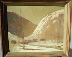 BOUTHÉON Charles 1877-1949,Paysage montagnard,Tajan FR 2008-02-27