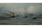 BOUTNE J,Shipping off a Harbour,1890,Keys GB 2015-05-08