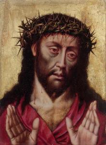 BOUTS Aelbrecht 1452-1549,Christ à la couronne d'épines sur fond d'or,Tajan FR 2016-04-06