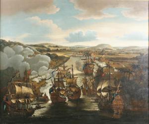 BOUTTATS Frederick I 1612-1661,Capture of the Town of Portobello (Panama, Cent,1740,Tooveys Auction 2023-09-06