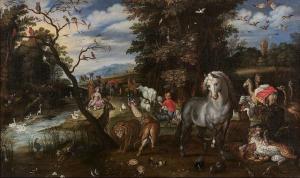 BOUTTATS Jacob 1660-1718,L'embarquement des animaux dans l',Artcurial | Briest - Poulain - F. Tajan 2022-09-27