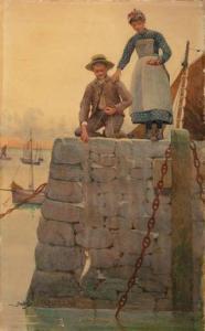 BOUTWOOD Charles Edward 1856-1941,Fishing,Neal Auction Company US 2021-10-06