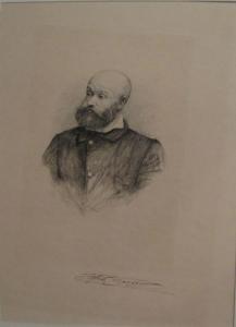 BOUVENNE Aglaus 1829-1903,Portrait de Bresdin,Piasa FR 2013-04-05