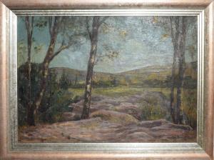 BOUVET Max 1854-1943,Silver birches in a country landscape,Keys GB 2020-09-18