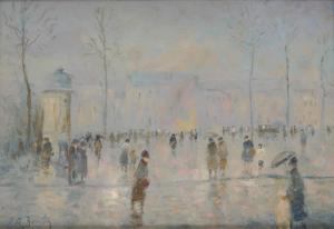 BOUVIE F. A 1900-1900,Promeneurs à Paris,Horta BE 2012-02-13