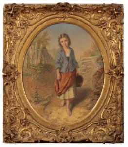 BOUVIER Agnes Rose 1842-1892,A portrait of a young girl,Duke & Son GB 2023-04-05